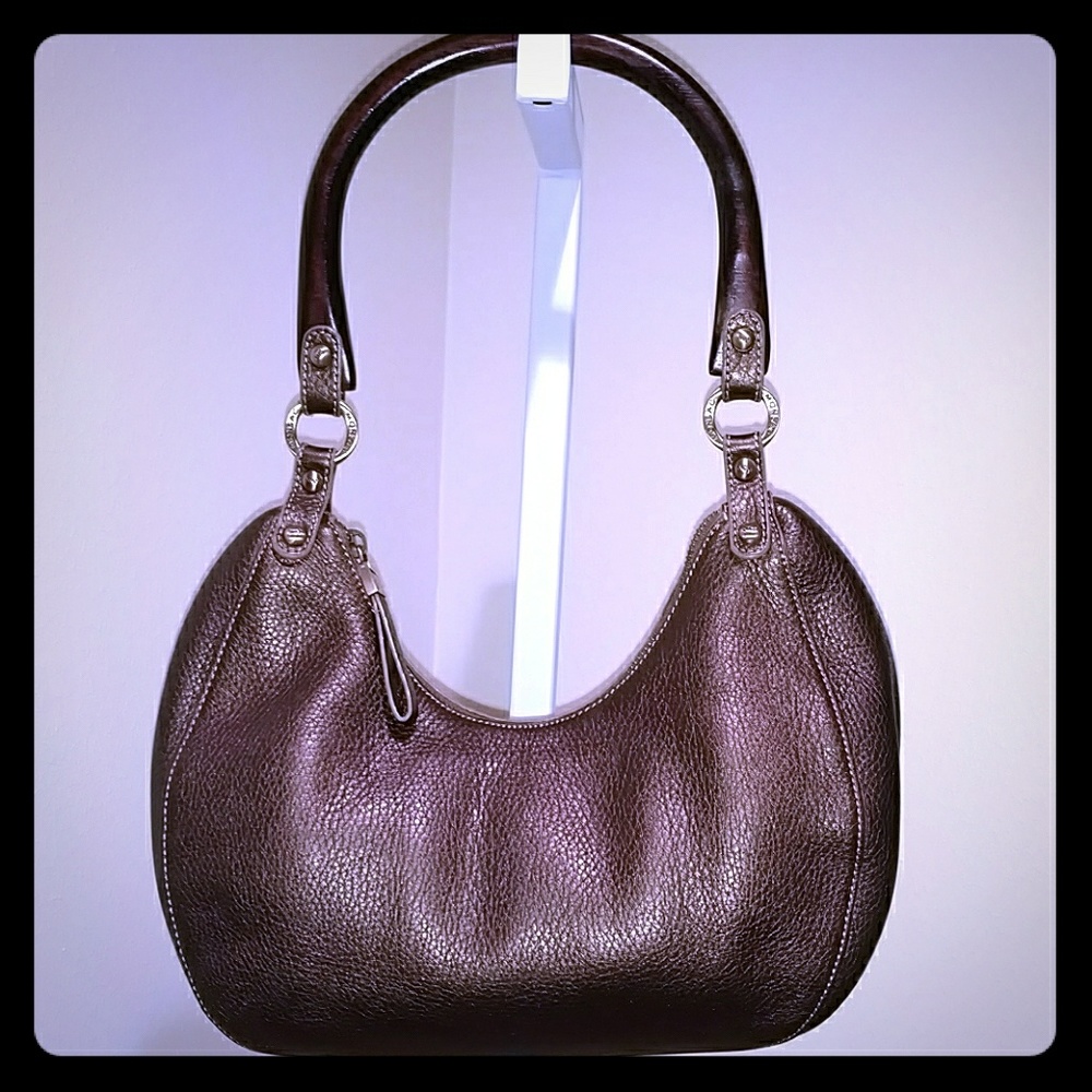 MONSAC ORIGINAL PEBBLED LEATHER HANDBAG